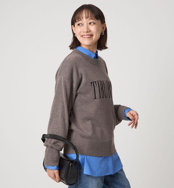 UNITED ARROWS green label relaxing「ロゴ ニット プルオーバー ウォッシャブル」|ニット・セーター|