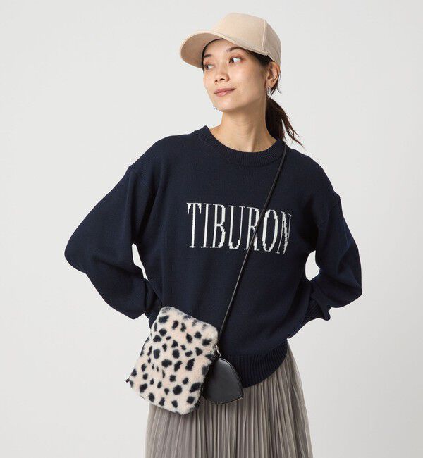 UNITED ARROWS green label relaxing「ロゴ ニット プルオーバー ウォッシャブル」|ニット・セーター|NAVY