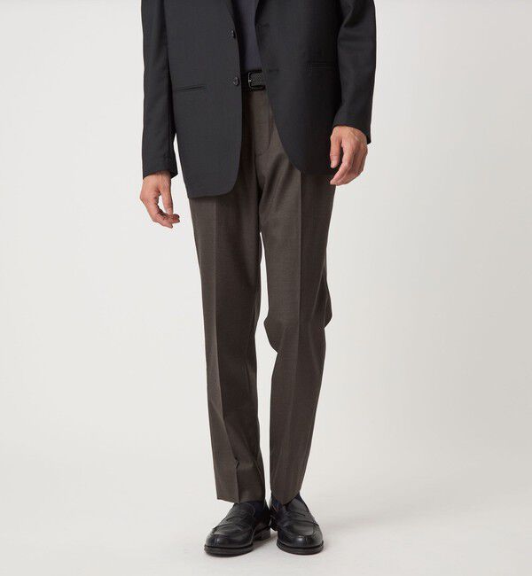 UNITED ARROWS green label relaxing「TW サキソニー アジャスター スリム スラックス -ウォッシャブル・ストレッチ-」|スラックス|DK.BROWN