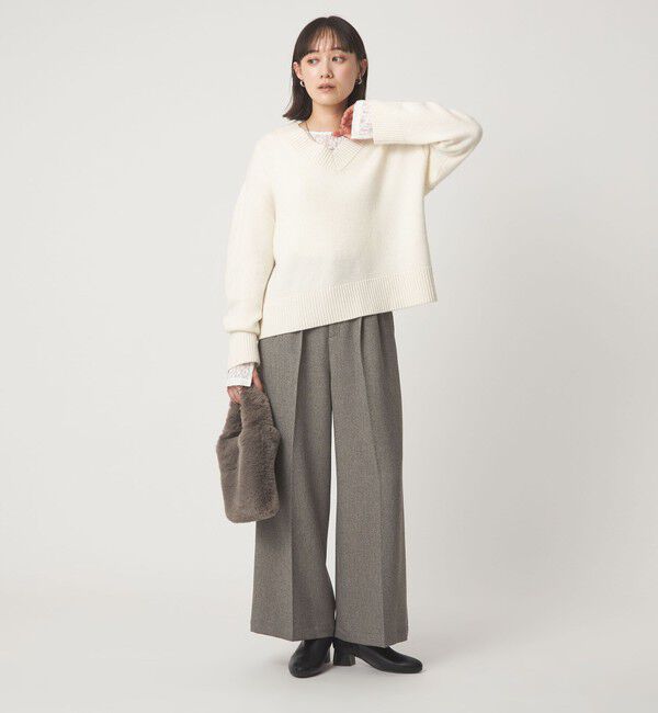 UNITED ARROWS green label relaxing「メランジ ツイル ワイド パンツ マシンウォッシャブル」|その他|