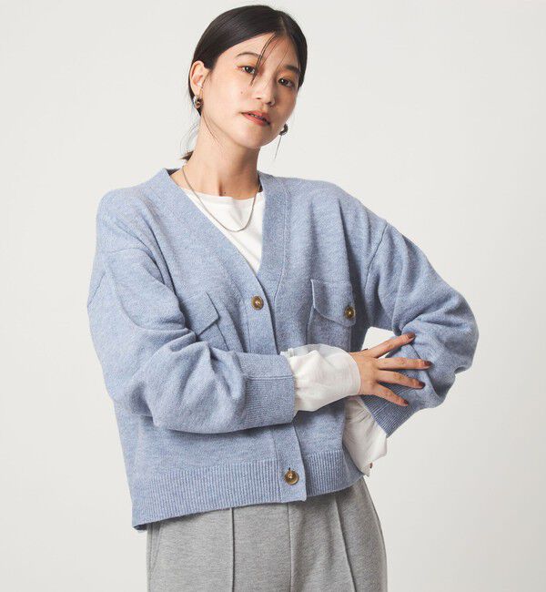 UNITED ARROWS green label relaxing「【WEB限定】＜at ease＞ダブルポケット ニット カーディガン」|カーディガン|