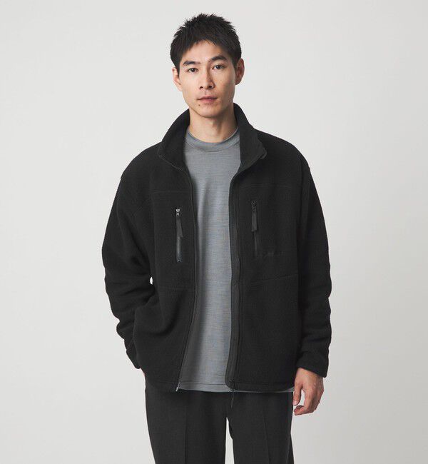 UNITED ARROWS green label relaxing「＜Marmot＞POLARTEC フリース ジャケット」|ブルゾン・スタジャン|BLACK