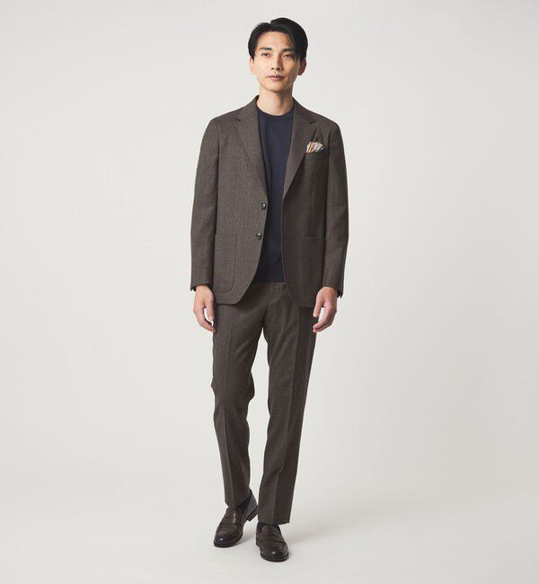 UNITED ARROWS green label relaxing「GLR CLOTH フラノ無地 2B RG ジャケット -ストレッチ-」|テーラードジャケット|