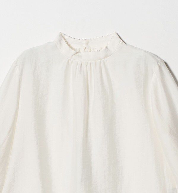 UNITED ARROWS green label relaxing「フェイクパール スタンドネック ブラウス」|シャツ・ブラウス|