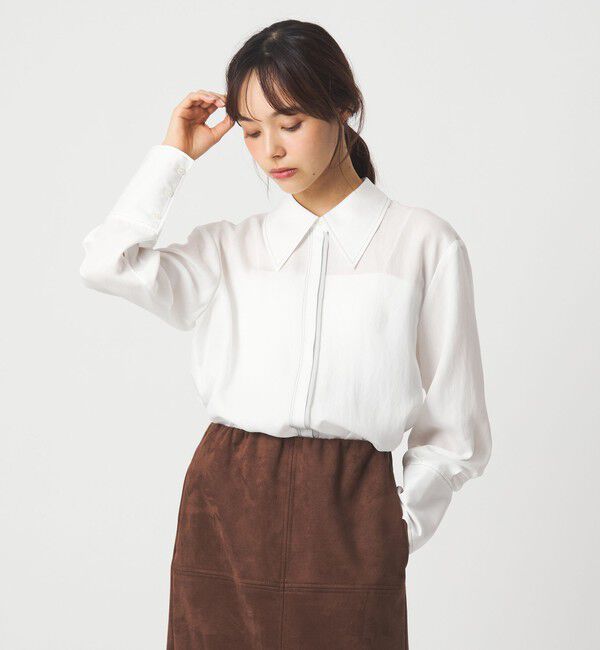 EMMEL REFINES「＜EMMEL REFINES＞EM レイヤーヒヨク ステッチ シャツ」|シャツ・ブラウス|