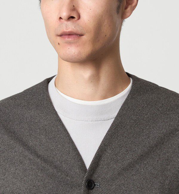 UNITED ARROWS green label relaxing「WONDER CLOTH ノーカラー カーディガン -ストレッチ-」|カーディガン|