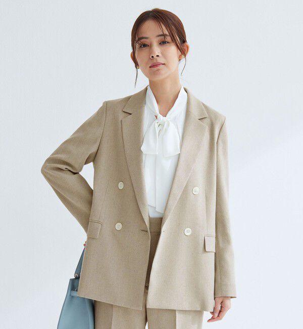 UNITED ARROWS green label relaxing「［size SHORTあり］Greed グリード メランジ ダブル ジャケット」|テーラードジャケット|