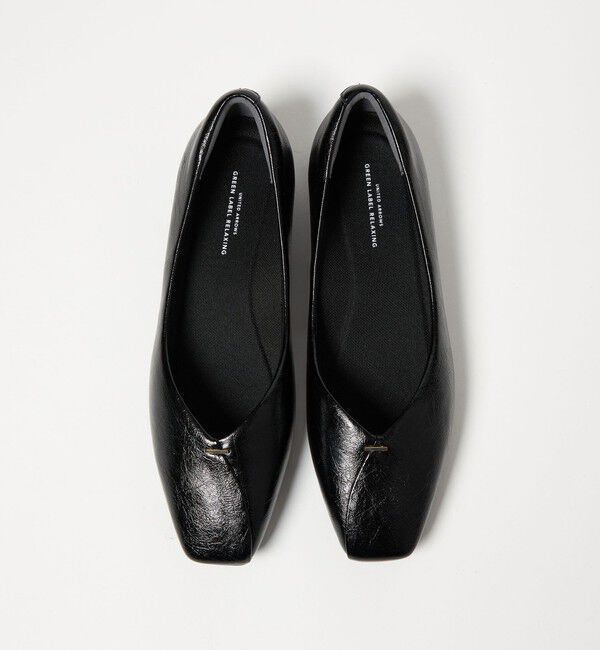 UNITED ARROWS green label relaxing「クッショニーシューズ スクエアトゥ メタルチップ / フラットシューズ」|パンプス|