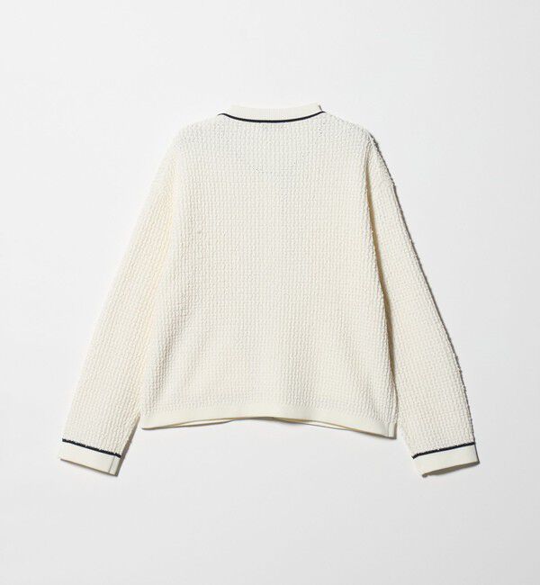 UNITED ARROWS green label relaxing「パイピング ノーカラー ニット カーディガン」|カーディガン|