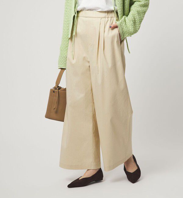 UNITED ARROWS green label relaxing「［size SHORT/TALLあり］オルマイ LI/MIX ワイド パンツ」|その他|OFF WHITE