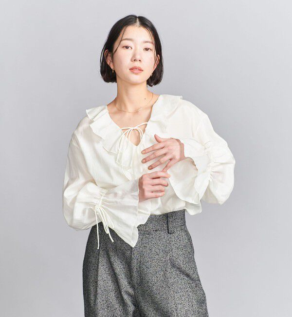 BEAUTY&YOUTH UNITED ARROWS「レーヨンコットンローン ラッフルシャツ」|シャツ・ブラウス|