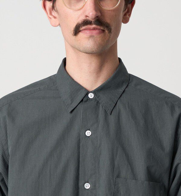 STEVEN ALAN「＜Steven Alan＞ 60 コンパクトヤーン ストライプ レギュラーカラー シャツ NARROW」|シャツ・ブラウス|