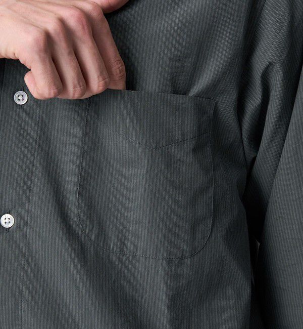 STEVEN ALAN「＜Steven Alan＞ 60 コンパクトヤーン ストライプ レギュラーカラー シャツ NARROW」|シャツ・ブラウス|