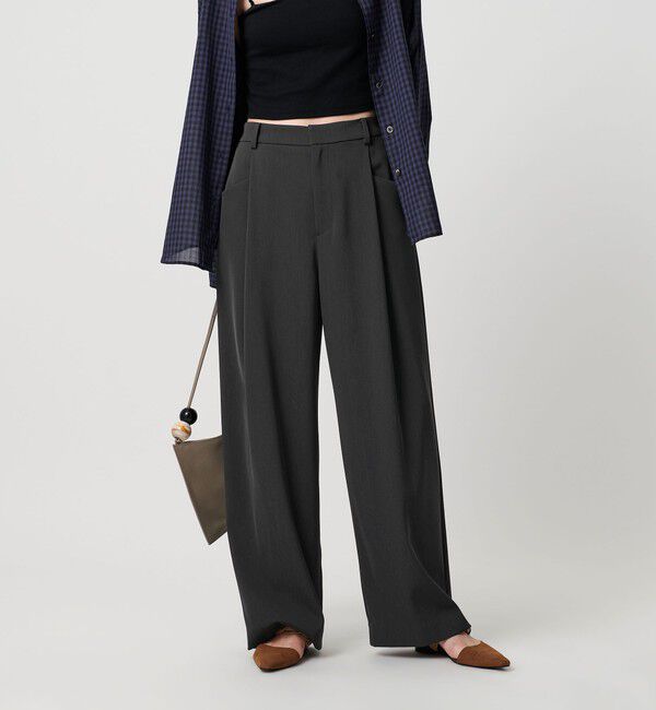 BEAUTY&YOUTH UNITED ARROWS「ポリエステルブレンド ツイルバックゴムパンツ」|スラックス|DK.GRAY