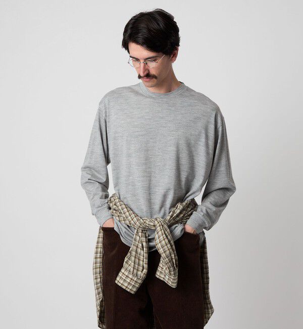STEVEN ALAN「＜Steven Alan＞ メリノウール クルーネック Tシャツ LOOSE」|Tシャツ・カットソー|