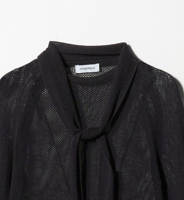 ATTISESSION「＜ATTISESSION＞メッシュ タイ ニット トップス」|ニット・セーター|