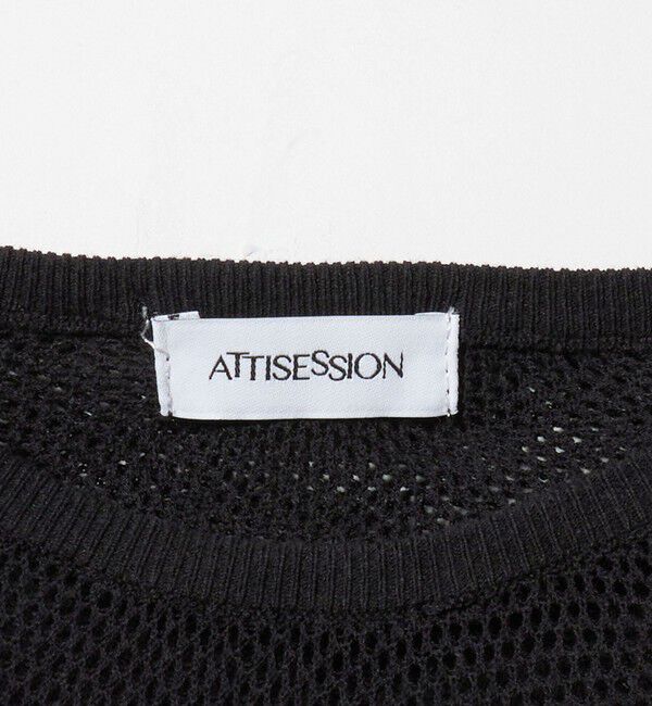 ATTISESSION「＜ATTISESSION＞メッシュ タイ ニット トップス」|ニット・セーター|