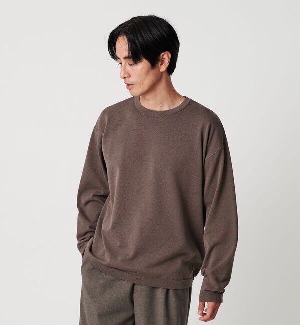 BEAUTY&YOUTH UNITED ARROWS「プレーティング フェード クルーネック ニット 抗菌・防臭機能付き」|ニット・セーター|LILAC