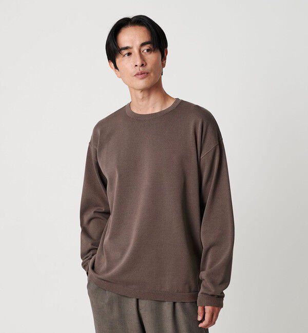 BEAUTY&YOUTH UNITED ARROWS「プレーティング フェード クルーネック ニット 抗菌・防臭機能付き」|ニット・セーター|