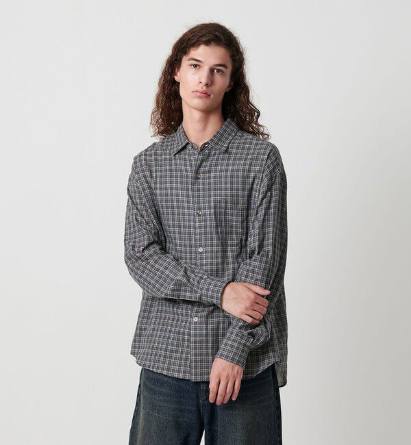 MONKEY TIME「ダブルガーゼ チェック シャツ」|シャツ・ブラウス|