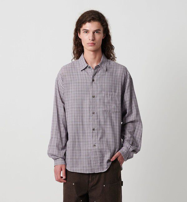 MONKEY TIME「ダブルガーゼ チェック シャツ」|シャツ・ブラウス|LILAC