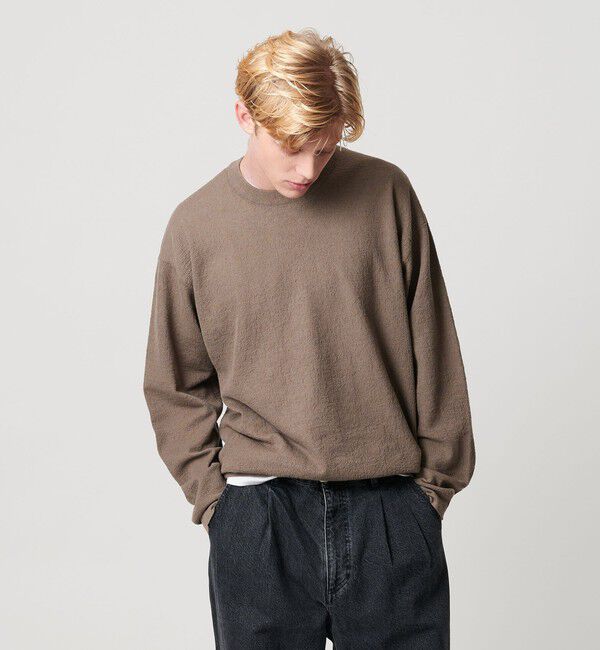 BEAUTY&YOUTH UNITED ARROWS「エア ミラノ クルーネック ニット 抗菌防臭」|ニット・セーター|BEIGE