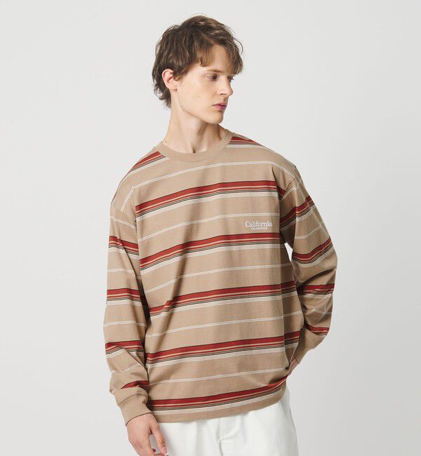 California General Store「＜CGS.＞オーガニックコットン ボーダー ロングスリーブ Tシャツ」|Tシャツ・カットソー|