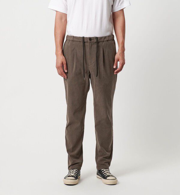 BEAUTY&YOUTH UNITED ARROWS「トリコット コーデュロイ 1プリーツ イージーパンツ NO.5 ストレッチ」|チノ|