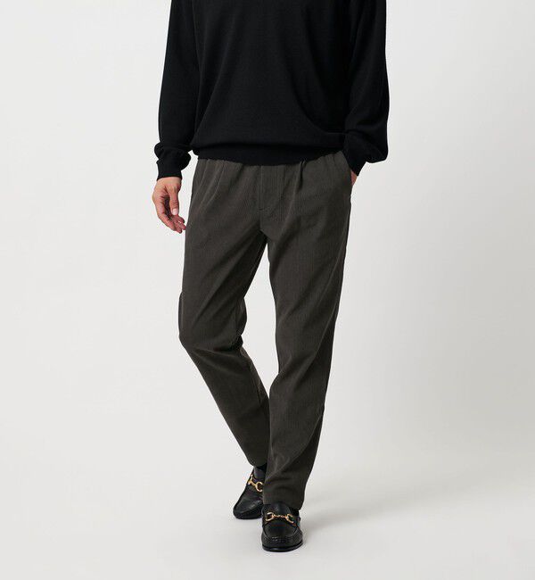 BEAUTY&YOUTH UNITED ARROWS「トリコット コーデュロイ 1プリーツ イージーパンツ NO.5 ストレッチ」|チノ|