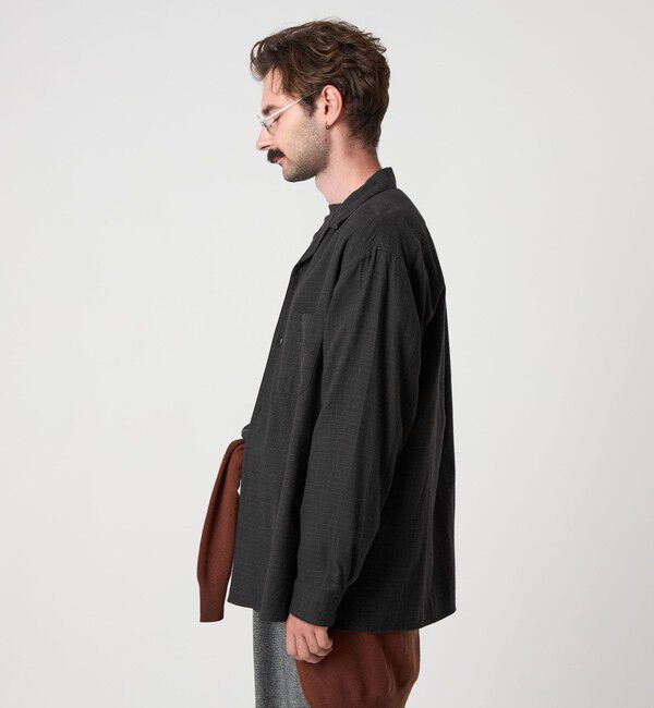 STEVEN ALAN「＜Steven Alan＞ ネル マイクロチェック オープンカラー シャツ BOX」|シャツ・ブラウス|