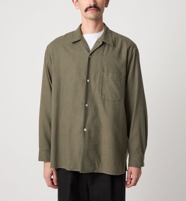 STEVEN ALAN「＜Steven Alan＞ ネル マイクロチェック オープンカラー シャツ BOX」|シャツ・ブラウス|