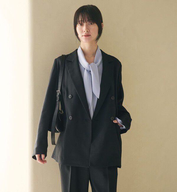 BEAUTY&YOUTH UNITED ARROWS「リネンライク ダブルジャケット」|テーラードジャケット|NAVY