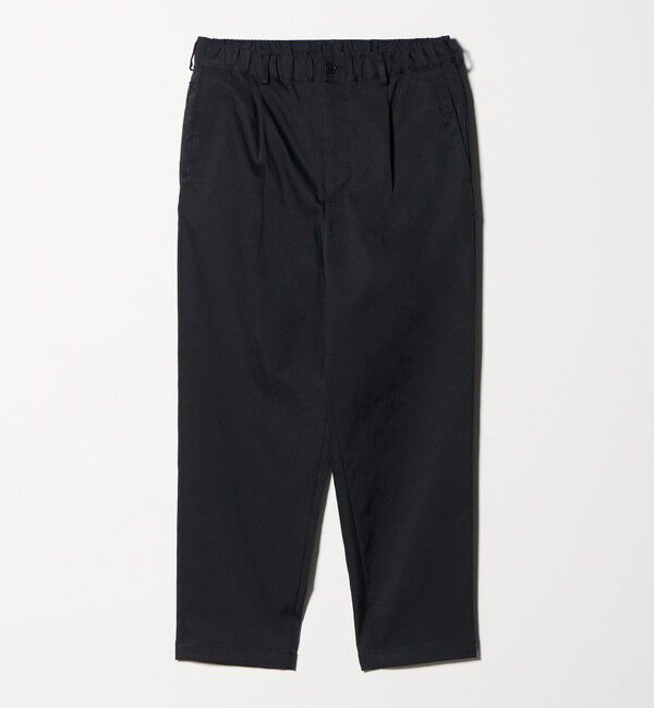 BEAUTY&YOUTH UNITED ARROWS「TASLAN 1P イージー テーパード パンツ NO.7 吸水速乾機能付き」|チノ|BLACK
