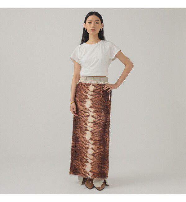 Ray BEAMS 「フリンジ ファー タイトスカート」|スカート|