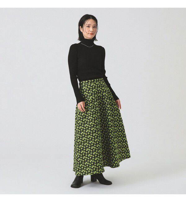Ray BEAMS 「フラワー ジャカード フレア スカート」|スカート|