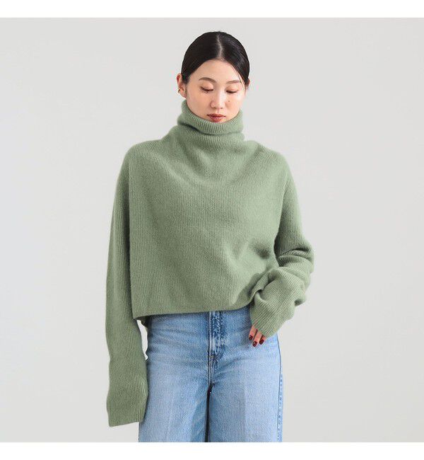 Demi-Luxe BEAMS 「【別注】BATONER / カシミヤフォックス タートルネック ニット」|ニット・セーター|別注GRASS_GREEN