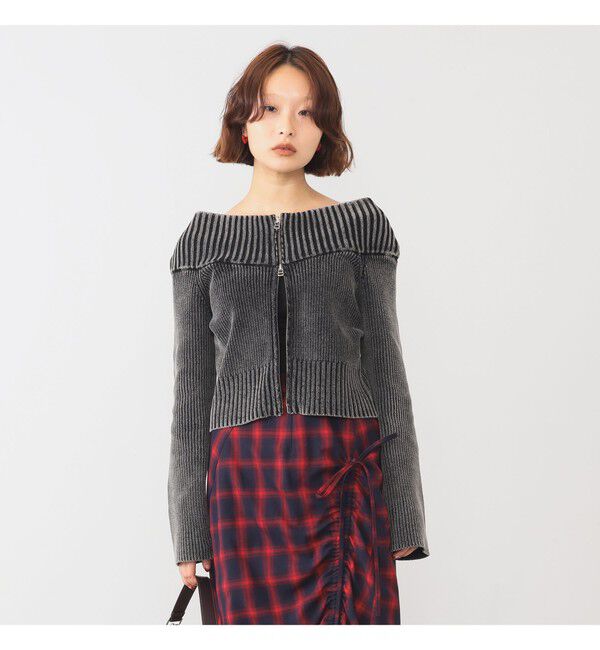 Ray BEAMS 「モールフェード ジップ カーディガン」|ニット・セーター|