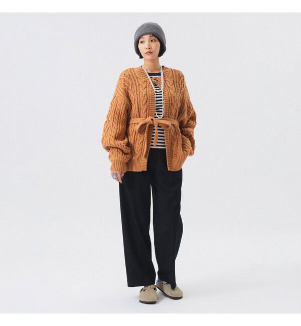 BEAMSBOY「3ゲージ 2トーン アラン カーディガン」|ニット・セーター|