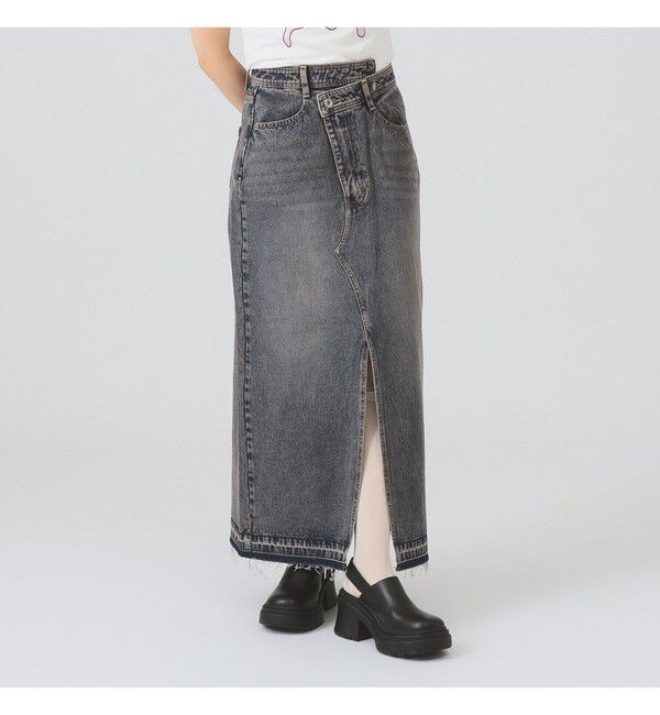 Ray BEAMS 「デニム サイド スタッズ スカート」|スカート|