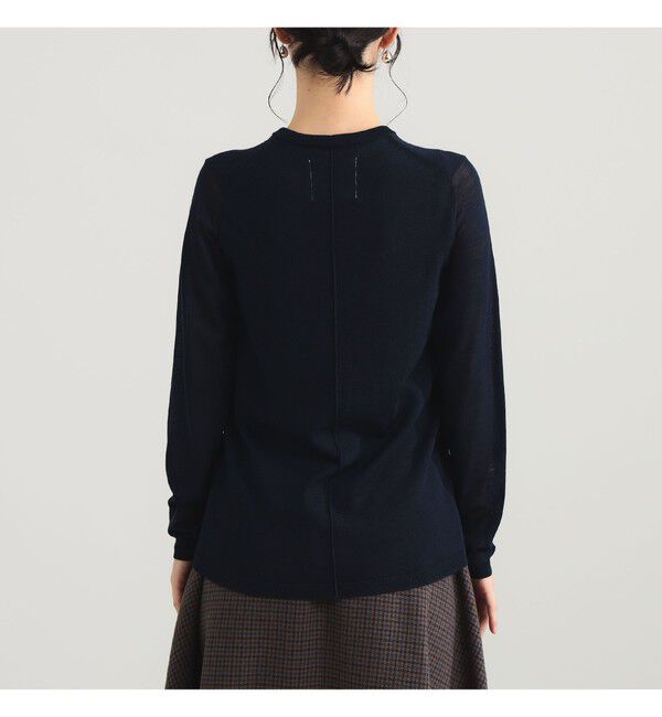 Demi-Luxe BEAMS 「AK+1 / シアースリーブ クルーネックニット」|ニット・セーター|