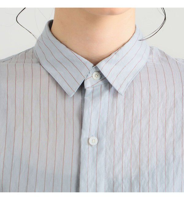 Demi-Luxe BEAMS 「AK+1 / シアー ストライプ シャツ」|シャツ・ブラウス|