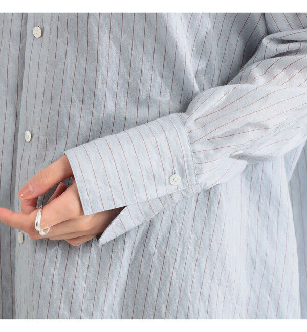 Demi-Luxe BEAMS 「AK+1 / シアー ストライプ シャツ」|シャツ・ブラウス|