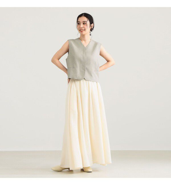 Demi-Luxe BEAMS 「ヒヨク Vネック ショートジレ」|ダウン|