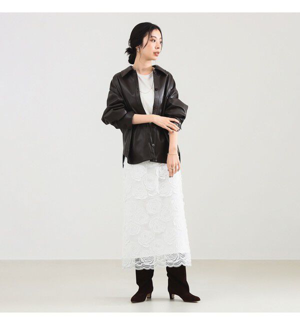 Demi-Luxe BEAMS 「フェイクレザー シャツジャケット」|ダッフルコート|