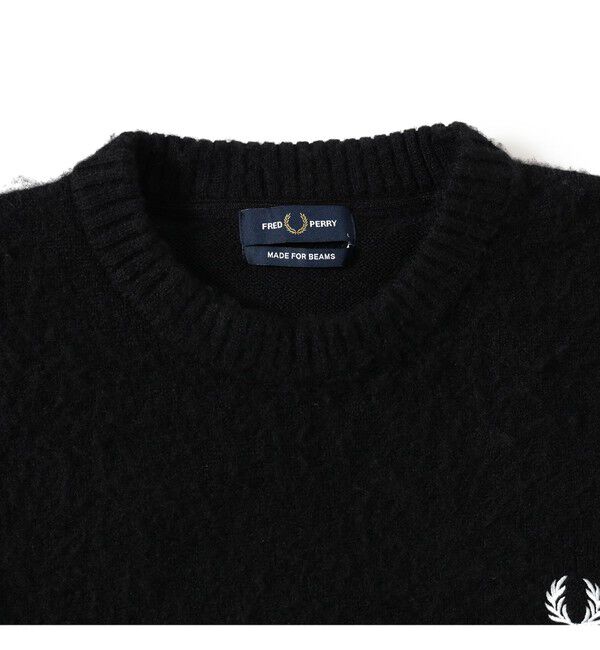 BEAMS「【別注】FRED PERRY / フラッフィ クルーネックニット」|ニット・セーター|