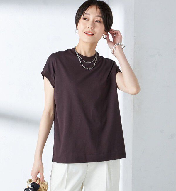 SHIPS for women「SHIPS Primary Navy Label: ニュー スヴィン コットン フレンチ スリーブ」|タンクトップ|