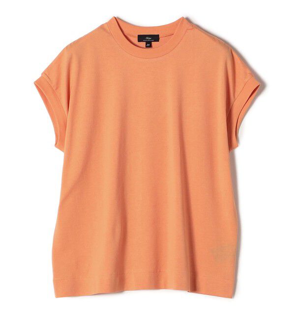 SHIPS for women「SHIPS Primary Navy Label: ニュー スヴィン コットン フレンチ スリーブ」|タンクトップ|オレンジ