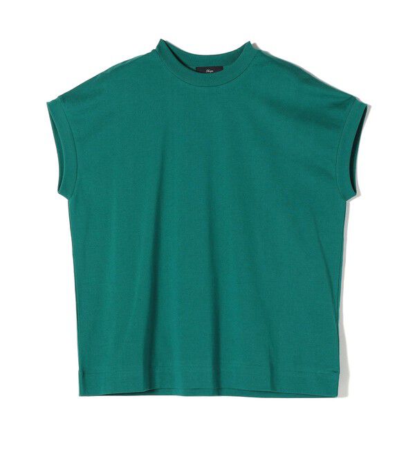 SHIPS for women「SHIPS Primary Navy Label: ニュー スヴィン コットン フレンチ スリーブ」|タンクトップ|グリーン