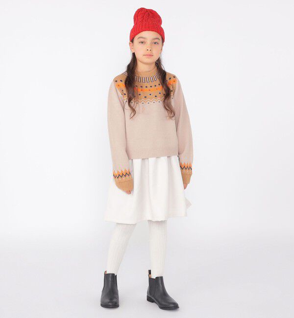 SHIPS KIDS「SHIPS KIDS:145～160cm / ＜手洗い可能＞ ノルディック レイヤード ワンピース」|ワンピース|