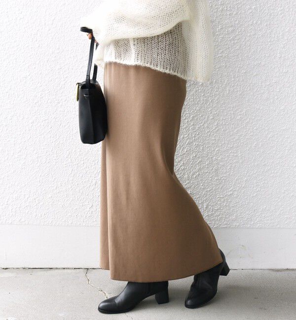 SHIPS for women「〈手洗い可能〉リブ ジャージー 2WAY ストレッチ スカート」|スカート|